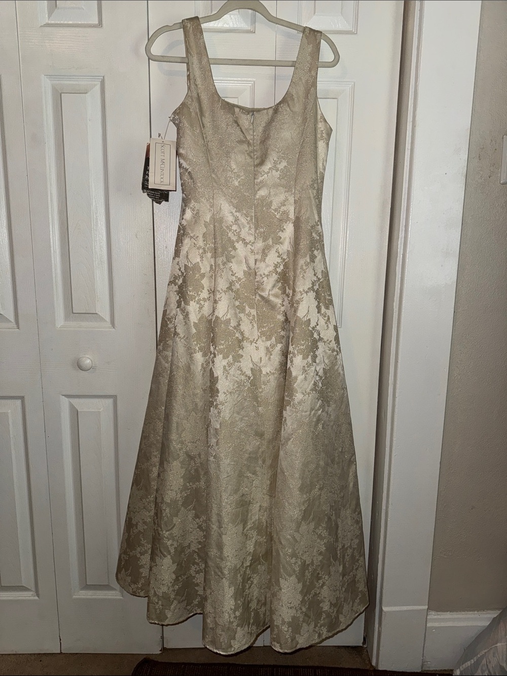 Scott McClintock Ivory/Gold Floral A-Line Wedding Dress - Picture 6 of 6